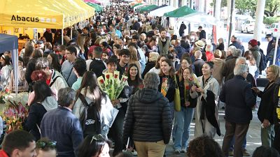 Força formigueig de públic a Lleida per Sant Jordi | Joana Sendra