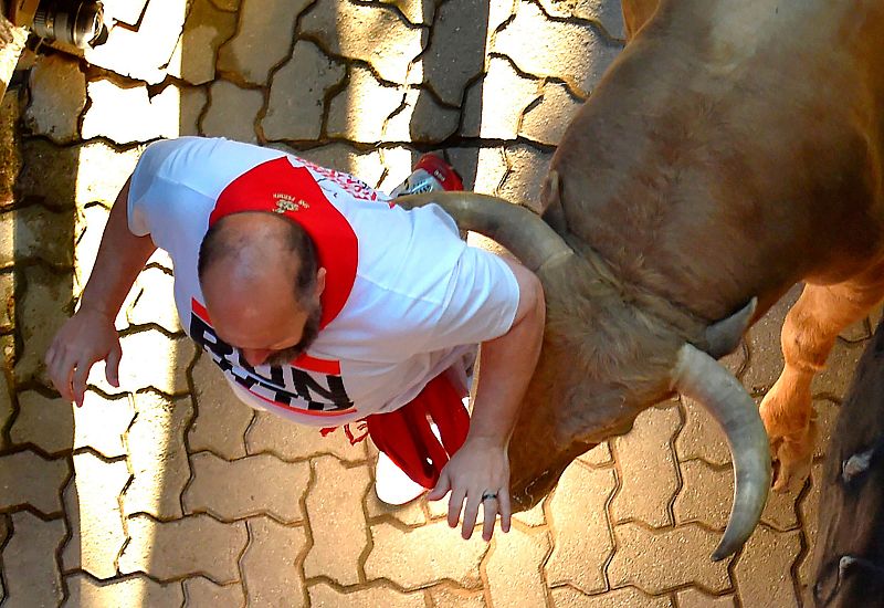 Las mejores imágenes del sexto encierro de los Sanfermines 2019 