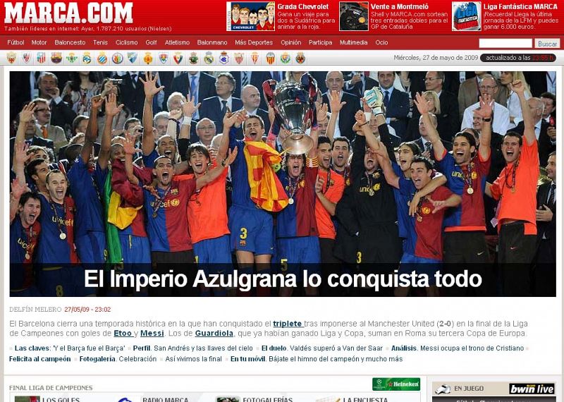 La prensa se rinde al Barça