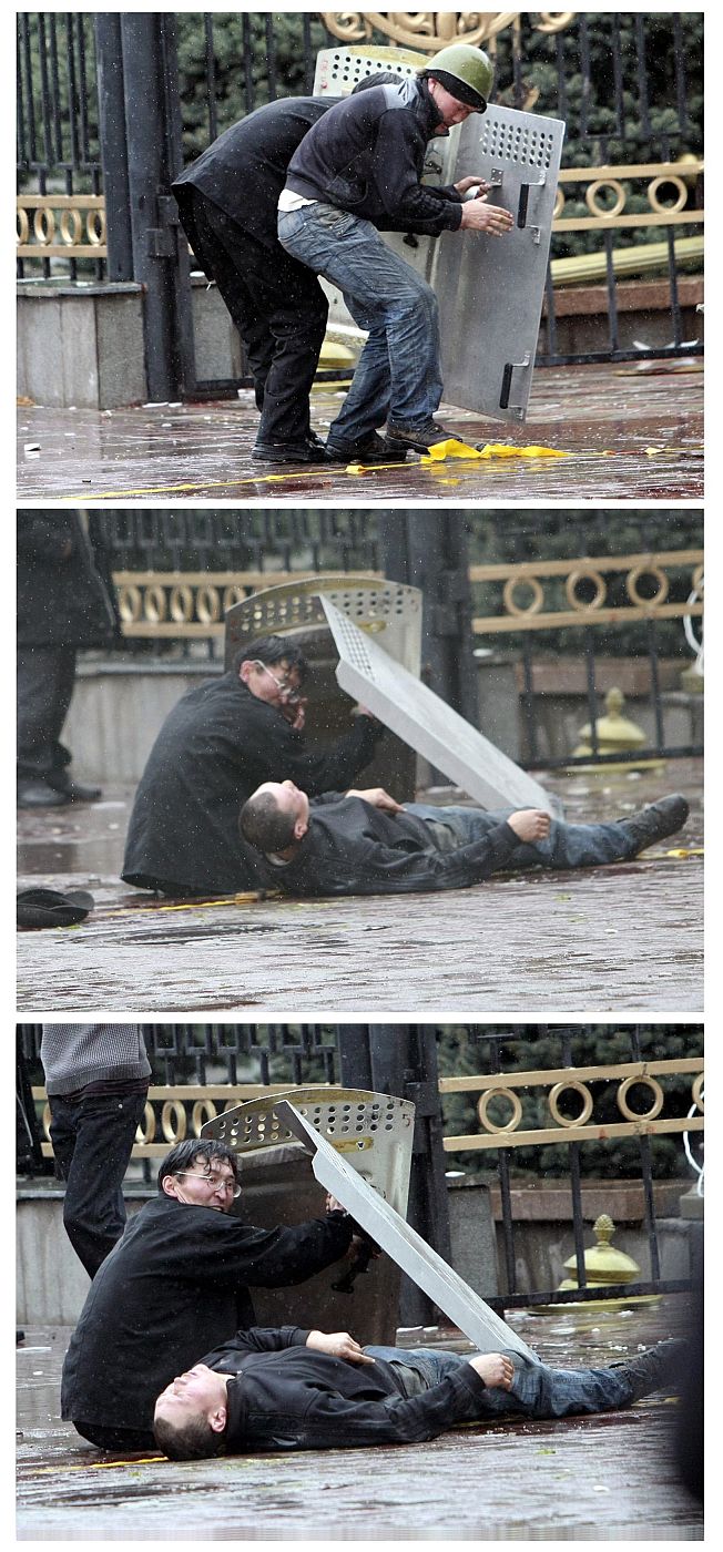 Graves enfrentamientos entre policía y manifestantes en Kirguistán