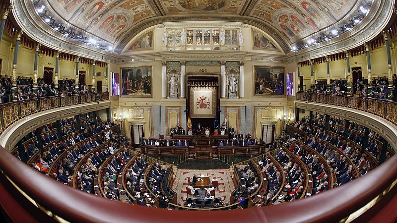 Vista general del hemiciclo del Congreso de los Diputados