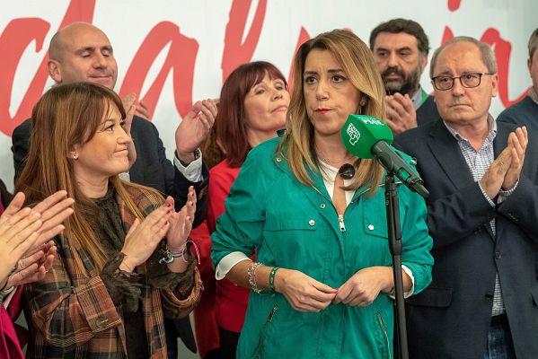 Susana Díaz: "Hago un llamamiento para que las fuerzas constitucionalistas  lo demostremos parando a la extrema derecha en Andalucía"