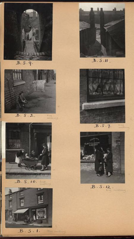 Página del álbum del Bournville Village Trust, Patrimonio Municipal, Kingstanding, Birmingham, ca. 1939