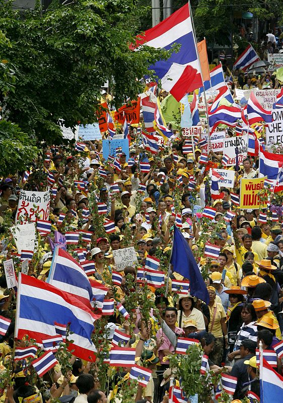 Manifestación contra el Gobierno en Bangkok