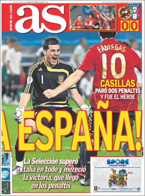 Portada de la edición impresa de 'As'