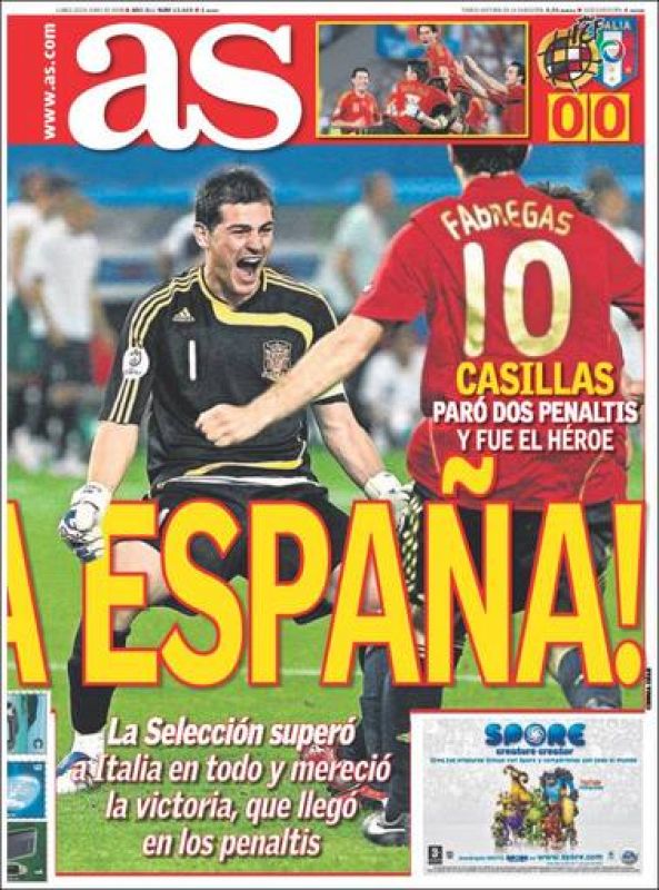 Portada de la edición impresa de 'As'