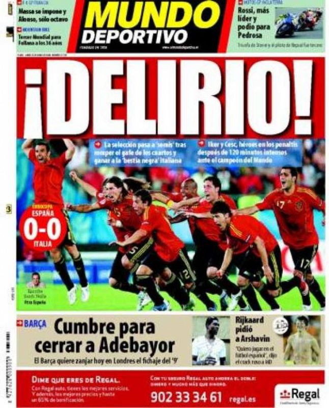 Portada de la edición impresa del 'Mundo Deportivo'