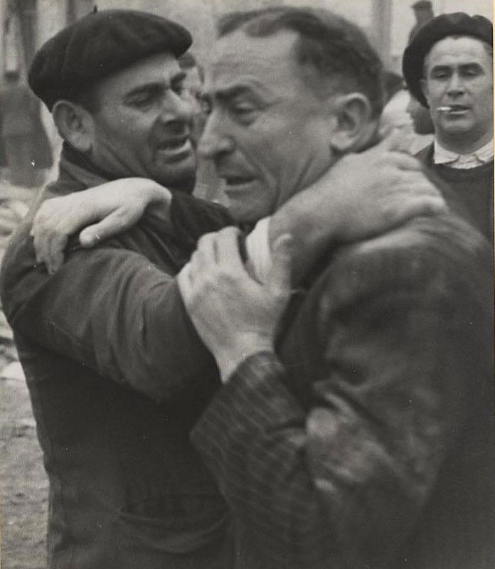 Una víctima de los bombardeos durante la guerra civil