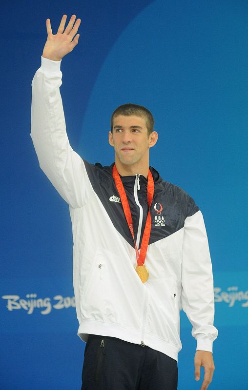 Phelps celebra el triunfo