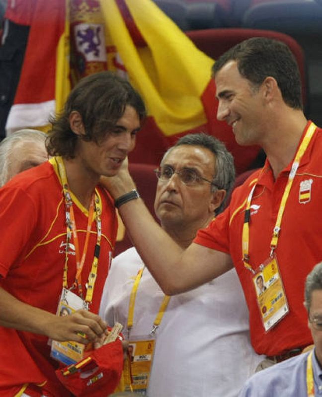 Rafa Nadal ha estado apoyado por la Familia Real en los Juegos de Pekín.