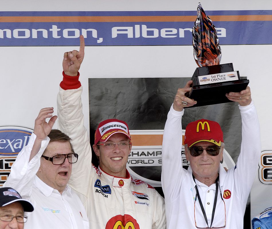 Newman Haas Lanigan Racing team celebrate victory at Grand Prix of Edmonton