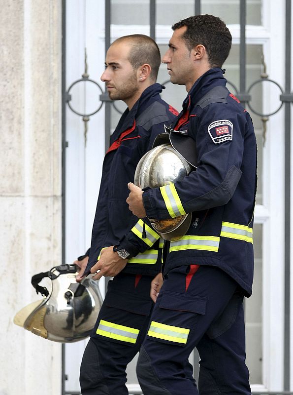 Bomberos del accidente aéreo