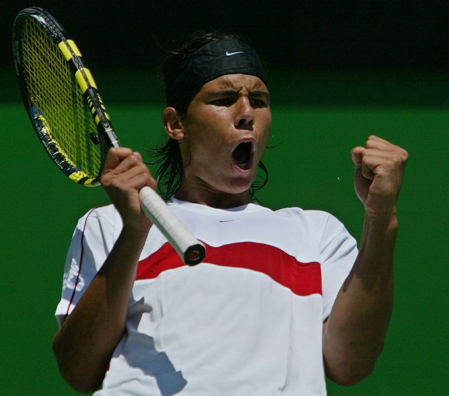 Nadal en el Open de Australia de 2004.