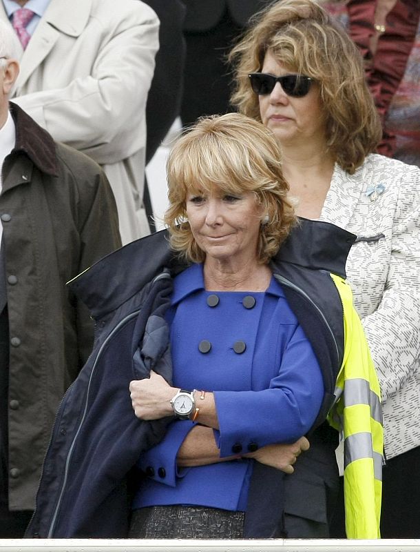 Esperanza Aguiree en el desfile del Día de la Fiesta Nacional.