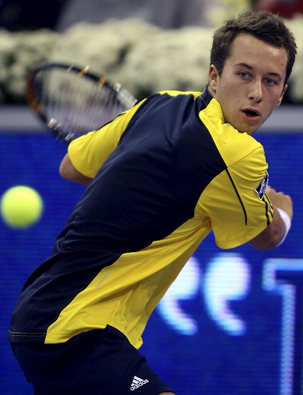 El alemán Phillipp Kohlschreiber, durante un momento del partido, que ha ganado frente al español Moyá por 6-2 y 6-2.