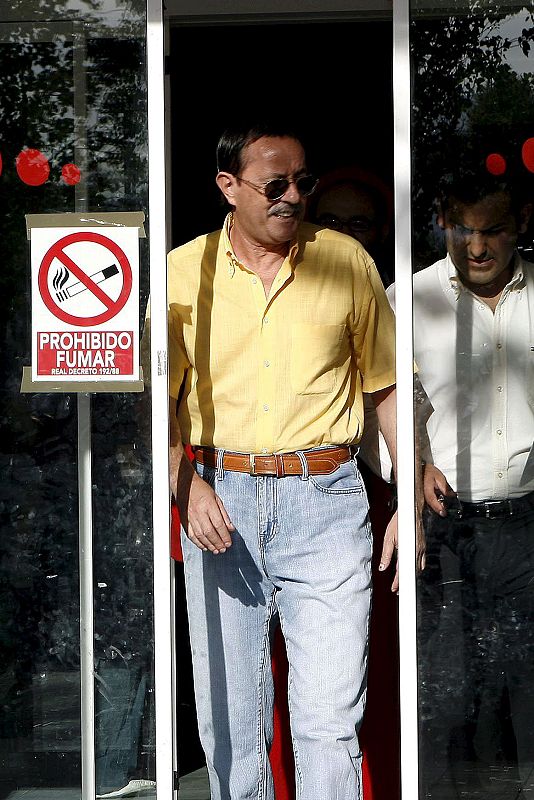 Julián Muñoz a su salida de la prisión de Alhaurín de la Torre