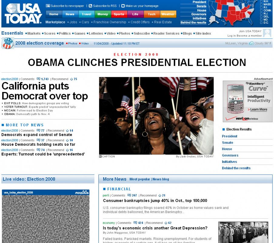 "Obama gana las elecciones presidenciales"