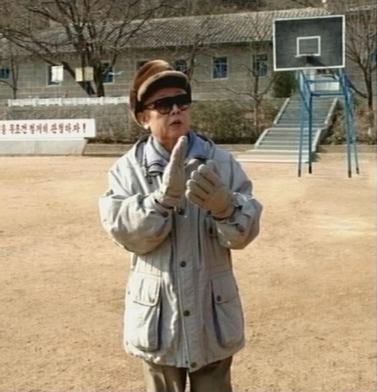 Frame grab of North Korean leader Kim Jong-il visiting an air force base