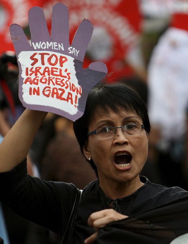 Protesta ante la embajada israelí en Filipinas