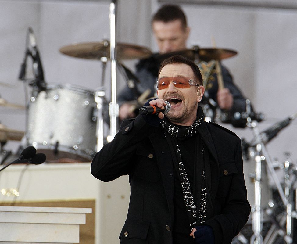 Bono de U2 durante los actos previos a la investidura de Obama