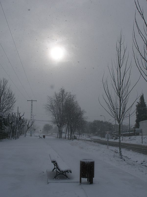 Nieve en Los Molinos, Madrid.