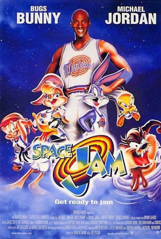 El jugador de baloncesto, Michael Jordan, y algunos de los dibujos animados de la compañía, como Bugs Bunny y el Pato Lucas, protagonizaron en 1996 la película Space Jam.