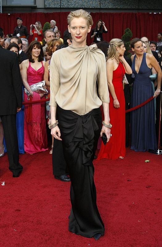 Actress Tilda Swinton arrives at the 81st Academy Awards in Hollywood, California