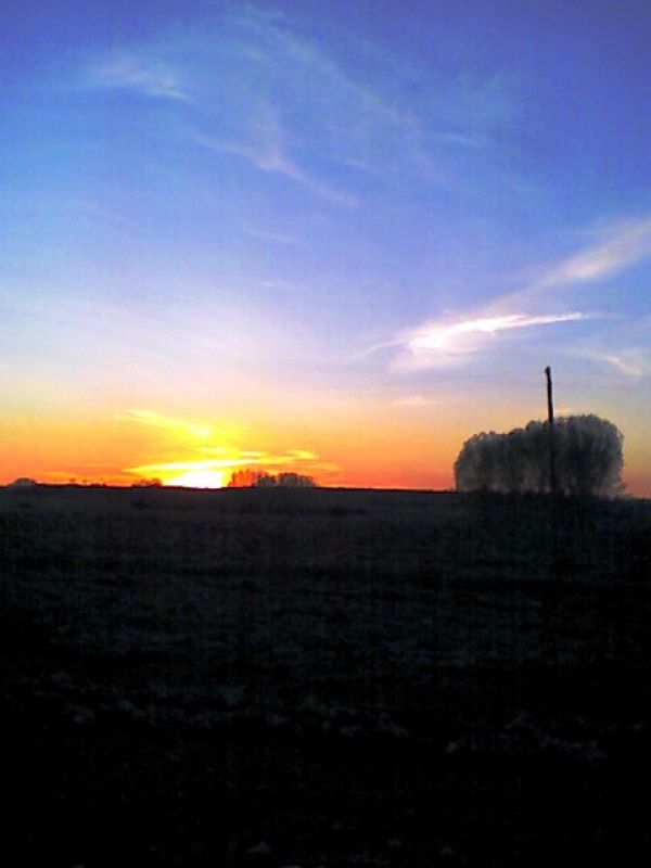 Atardecer en Azadinos, León. 26/03/2009