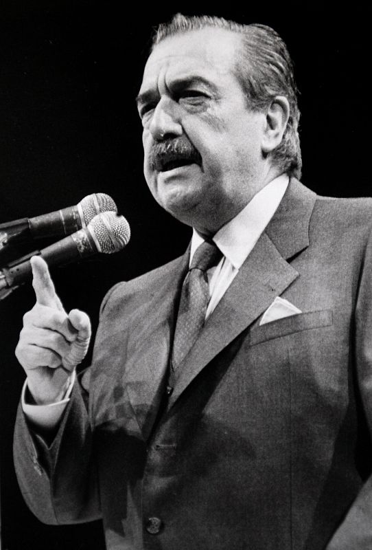 Alfonsín, durante un mitin en Buenos Aires. Fue el líder que condujo Argentina a la democracia.