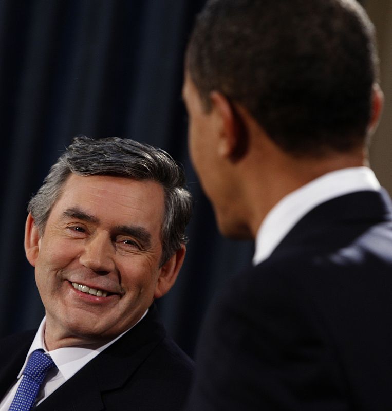 Obama ha destacado durante su comparecencia que la reunión con Brown ha sido "muy productiva"
