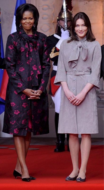 MICHELLE OBAMA Y CARLA BRUNI EN ESTRASBURGO