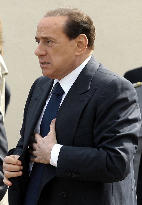 Berlusconi ha asistido al funeral de Estado en L'Aquila.