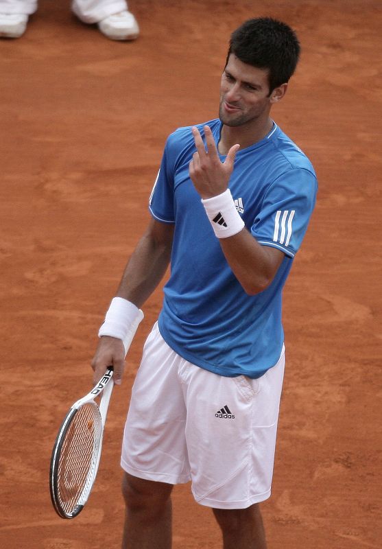 Novak Djokovic gesticula durante la final del torneo Masters 1000 de Montecarlo.