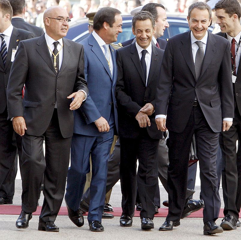 Sarkozy ha visitado el Congreso de los Diputados junto a Zapatero, Bono y Rojo