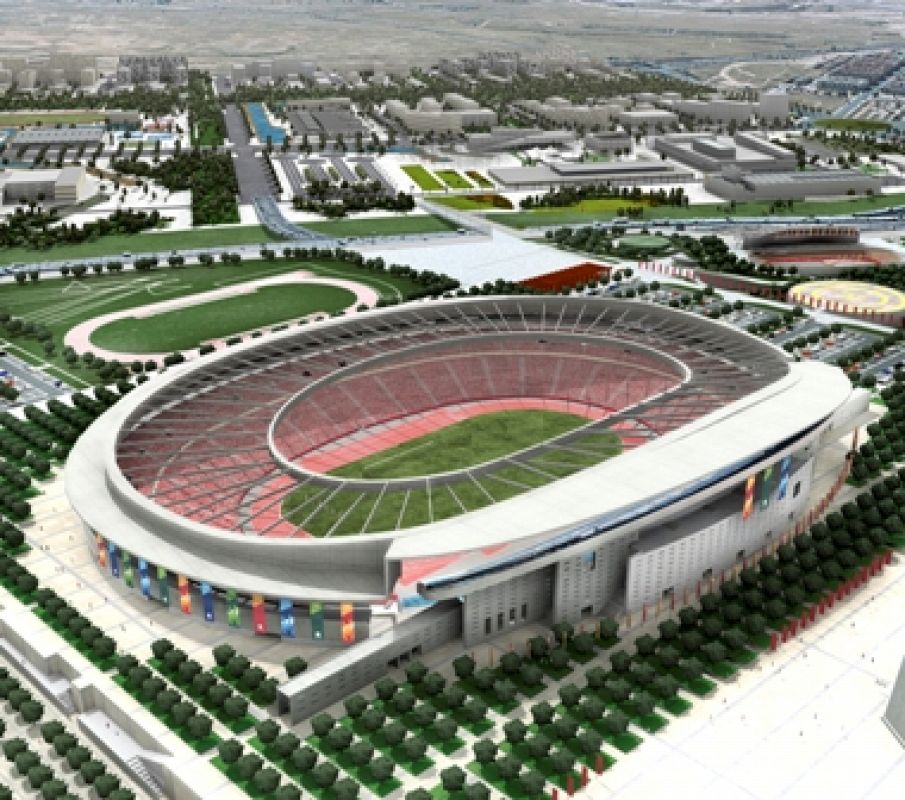 Imagen del futuro estadio del Atlético de Madrid, conocido popularmente como 'La Peineta'.