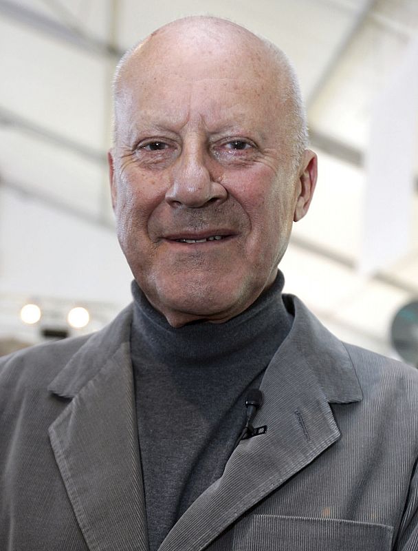 British architect Sir Norman Foster presents his "Hermitage Plaza" at MIPIM in Cannes