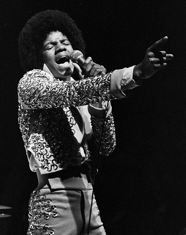 File photo of pop star Michael Jackson performing during a show at the Mill Run Playhouse