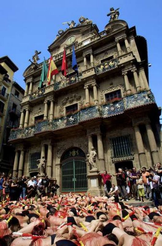 PROTESTA ANTITAURINA EN PAMPLONA