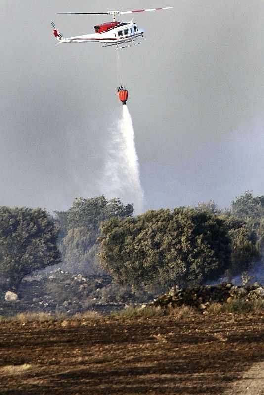 Incendio en Baltanás (Palencia)