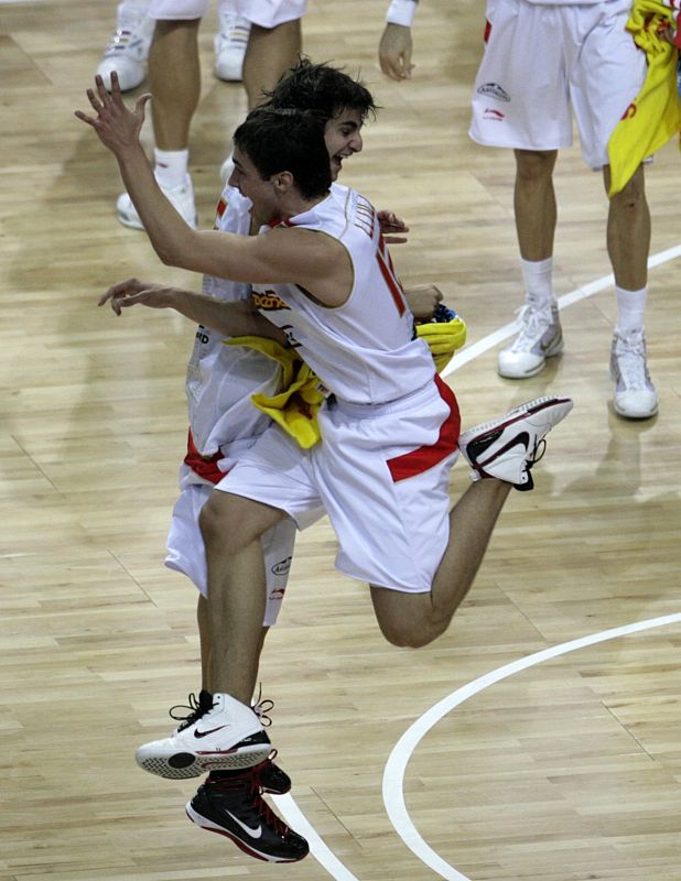 Sergio Llull y Ricky Rubio, todo felicidad