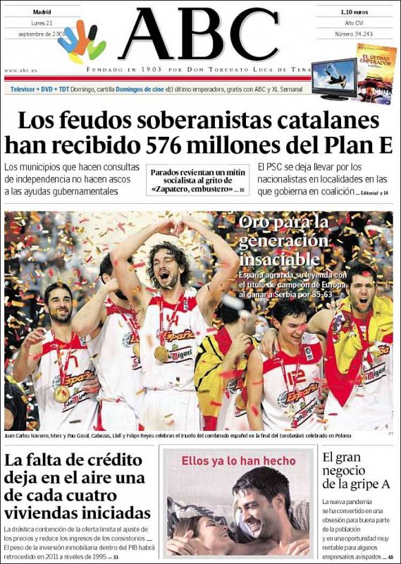 Portada del diario 'ABC'