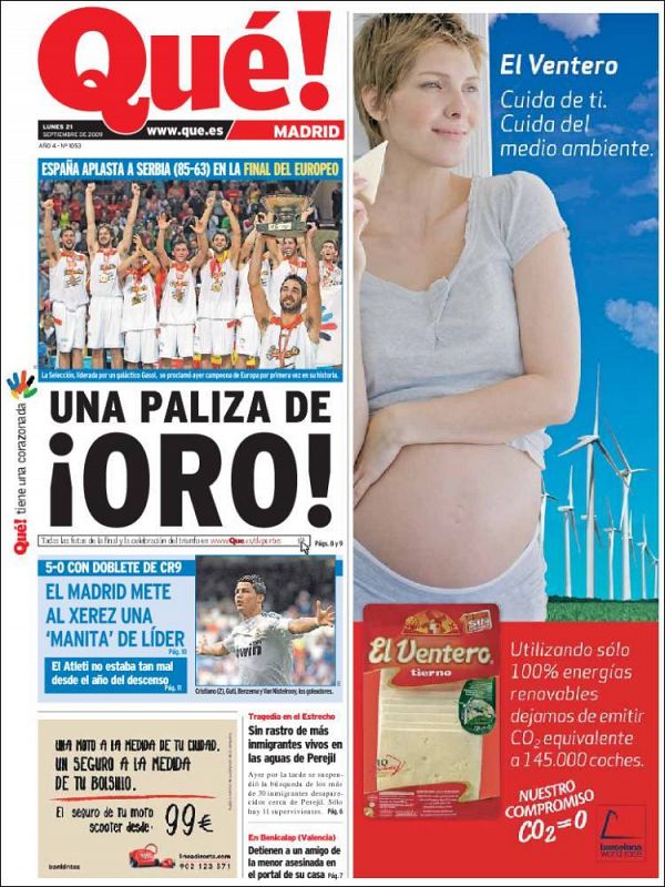 Portada del diario 'Qué'