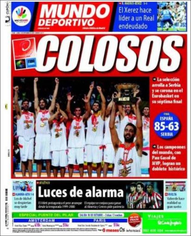  Portada del diario 'Mundo Deportivo'