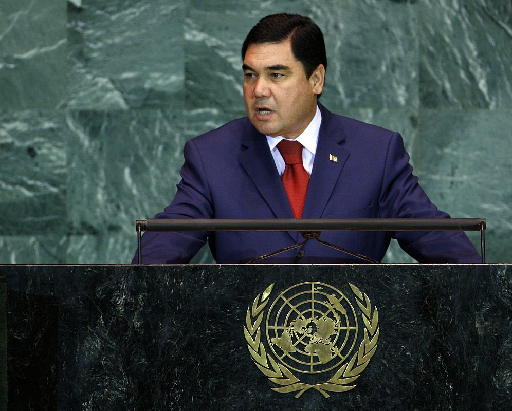 Turkmenistan's President Berdimuhamedov addresses the 64th United Nations General Assembly at the U.N. headquarters in New York