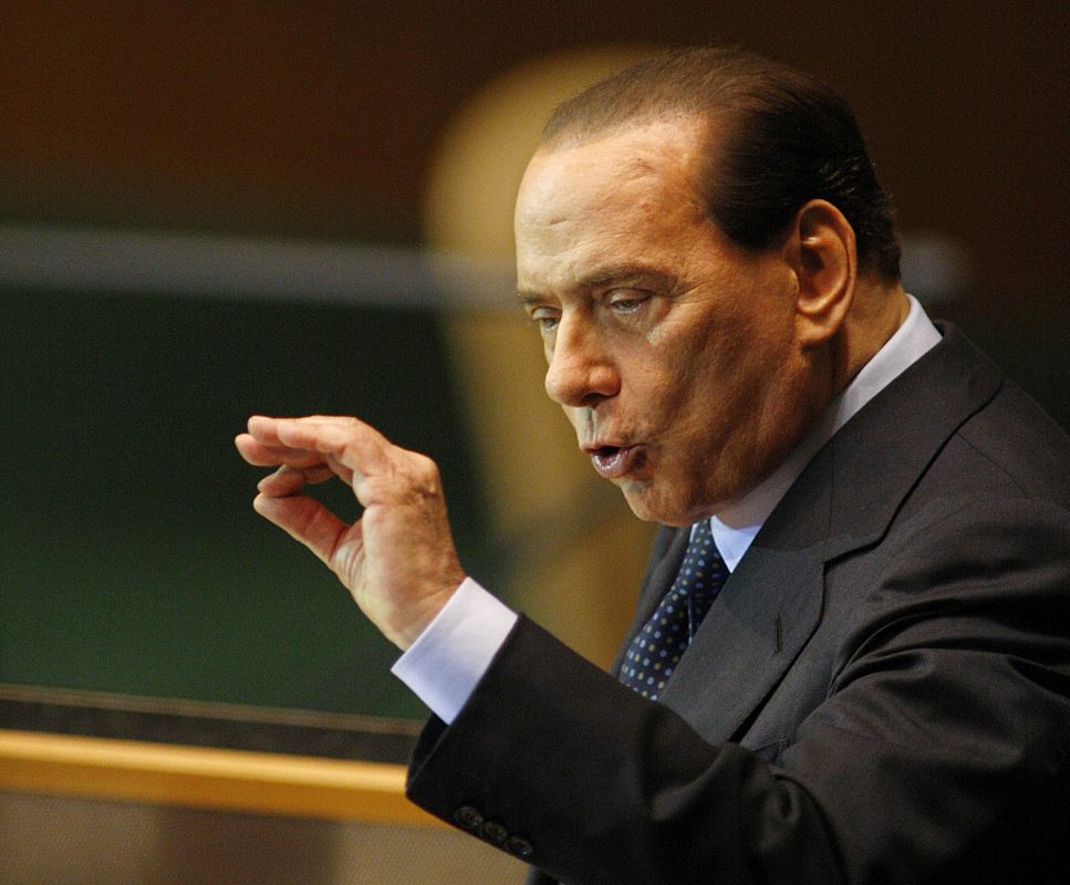 Italy's Prime Minister Berlusconi addresses the 64th United Nations General Assembly at the U.N. headquarters in New York