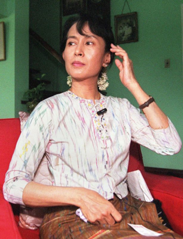 La líder opositora birmana Aun Sang Suu-Kyi fue premiada en 1991.