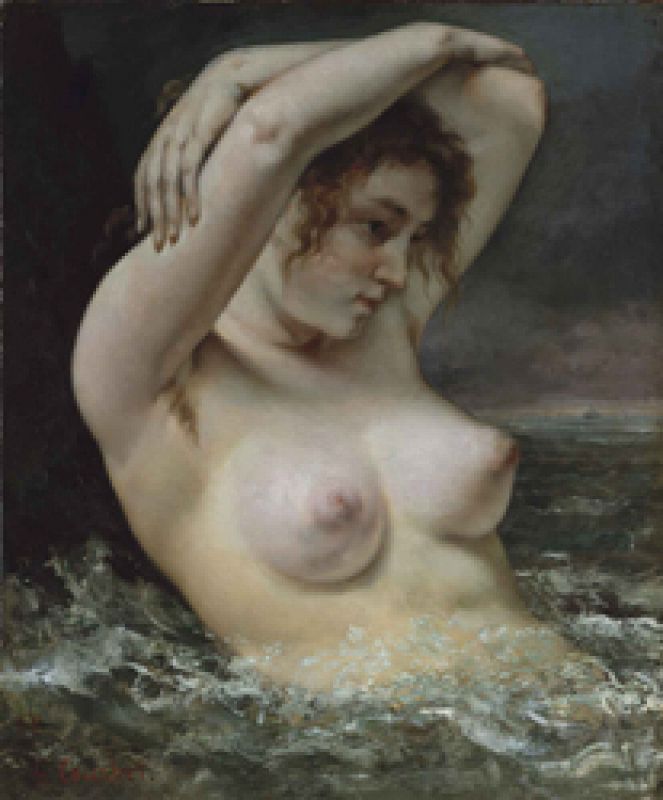 Gustave Courbet. "Mujer en las olas", 1868