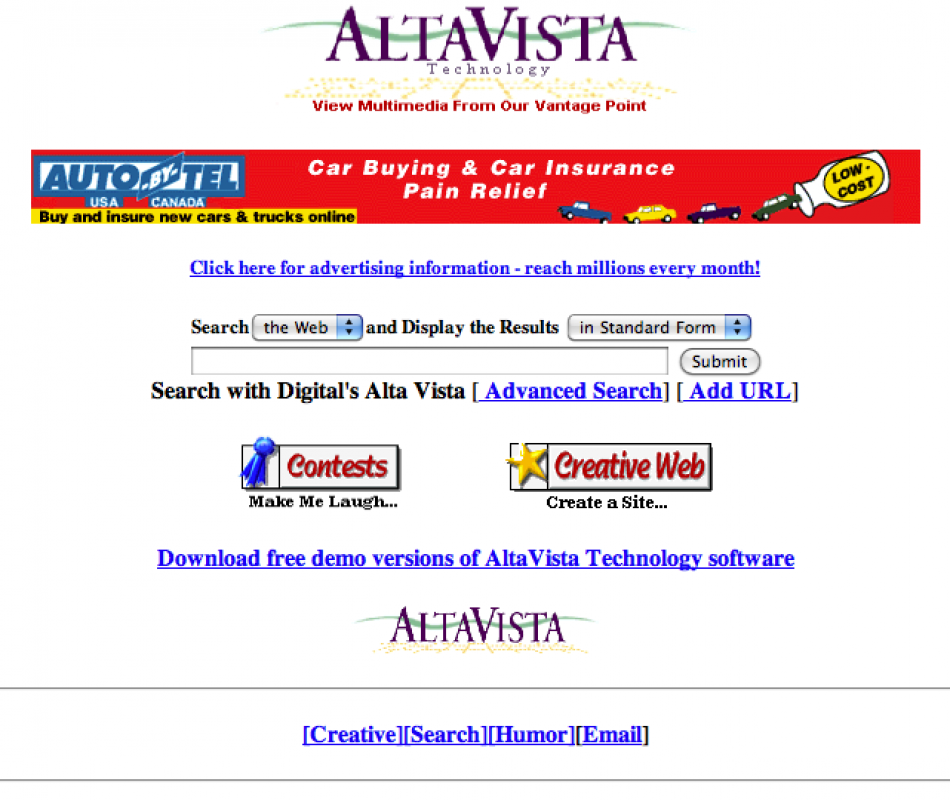 Aunque nos parezca mentira, hubo vida antes de Google, y durante algún tiempo el buscador preferido y más popular fue AltaVista