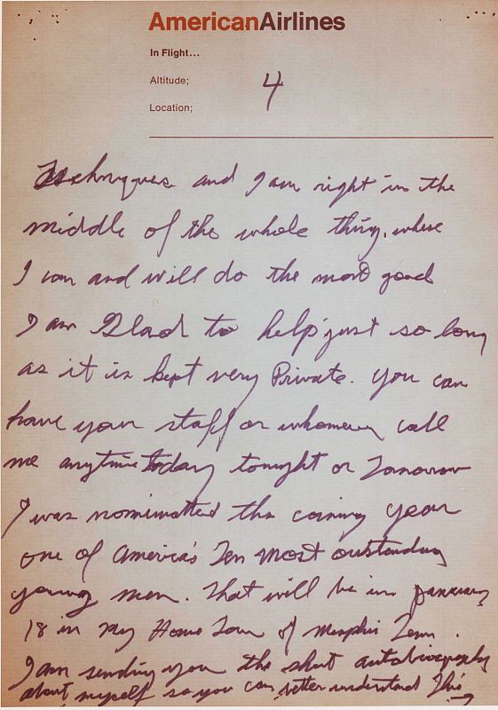 CARTA DE ELVIS AL PRESIDENTE NIXON