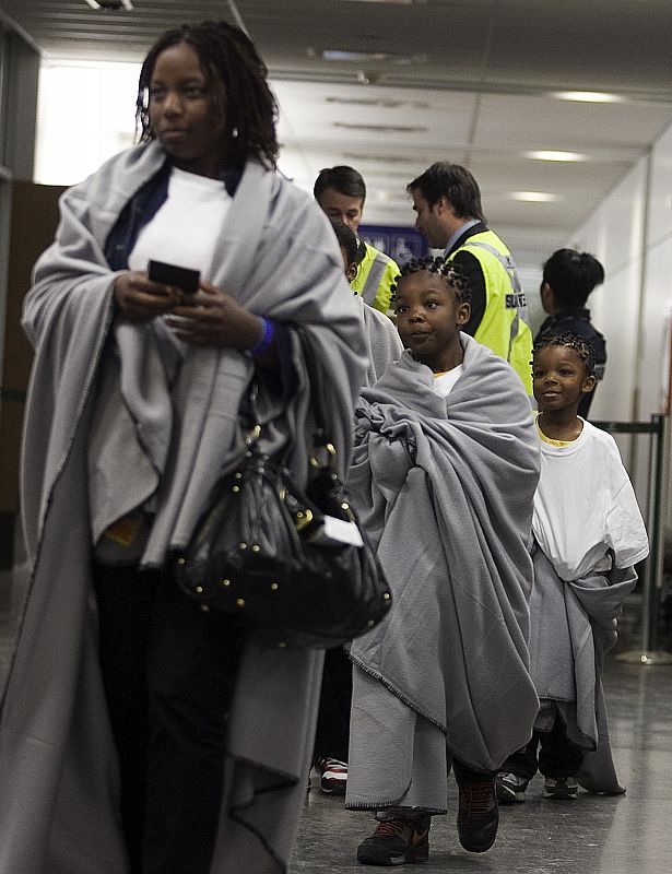 Canadian evacuees from Haiti arrive at Trudeau International Airport in Montreal